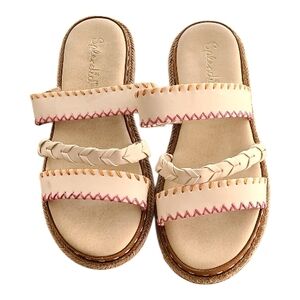 Splendid Women's Tan and Pink Braided Sandals